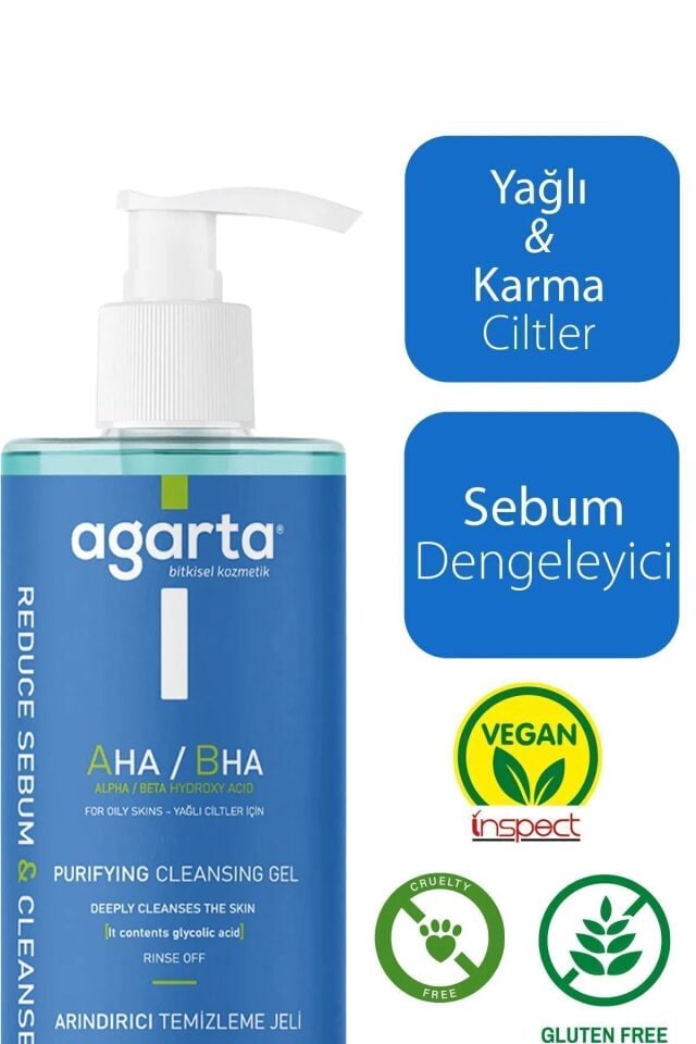 Agarta Doğal Arındırıcı Yüz Temizleme Jeli Yağlı Ve Karma Cilt 400 ml