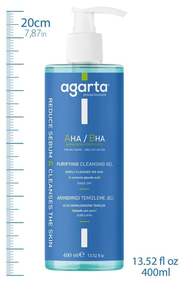 Agarta Doğal Yüz Temizleme Jeli 400 Ml Yağlı Ve Karma Cilt