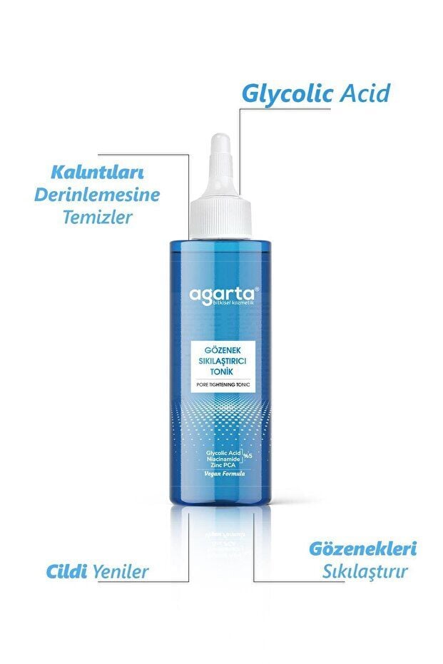 Agarta Gözenek Sıkılaştırıcı Akne Ve Sivilce Karşıtı Tonik (KARMA CİLTLER) Glycolic Acid-zinc Pca 200ml