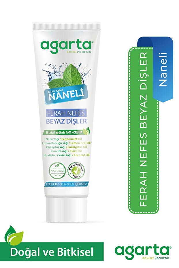 Agarta Doğal Naneli Diş Macunu 100 Ml Florürsüz