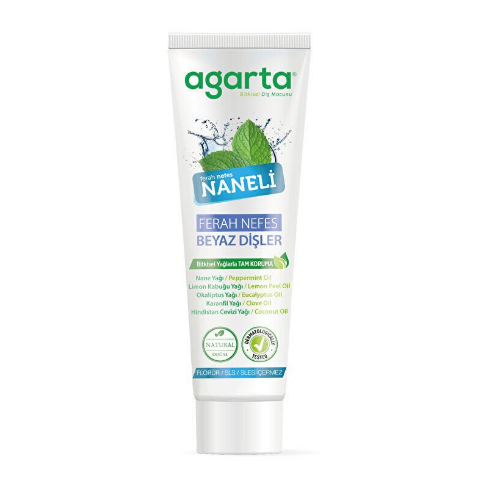 Agarta Doğal Naneli Diş Macunu 100 Ml Florürsüz