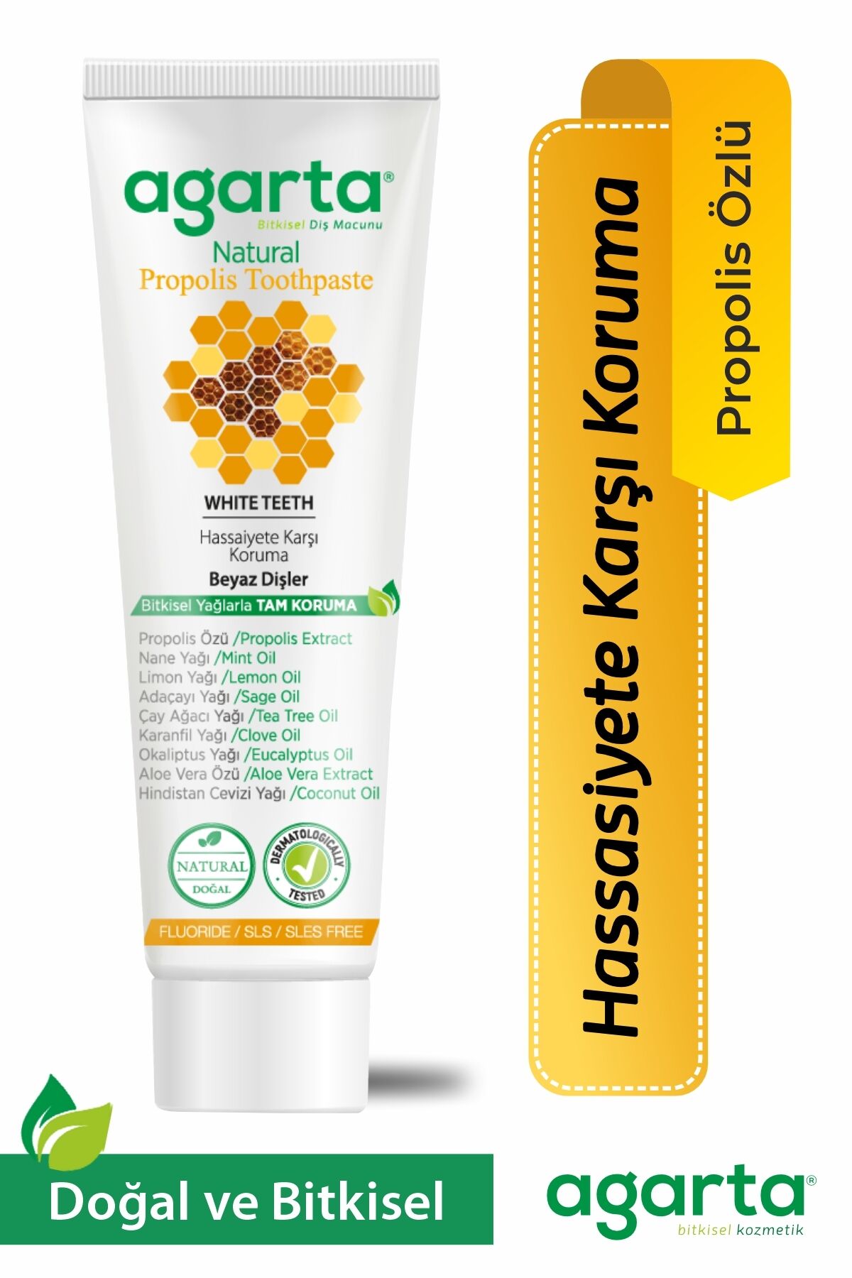 Agarta Doğal Propolisli Florürsüz Diş Macunu 100 ml