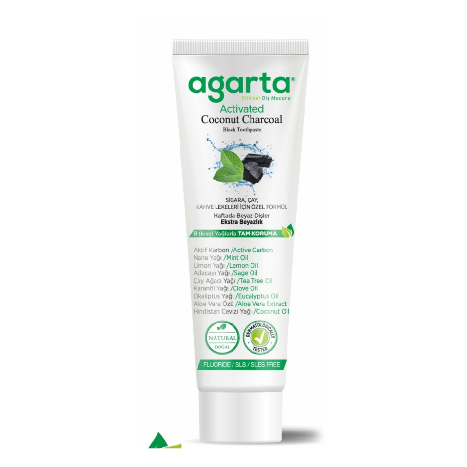 Agarta Doğal Diş Macunu 100 ml Aktif Karbonlu
