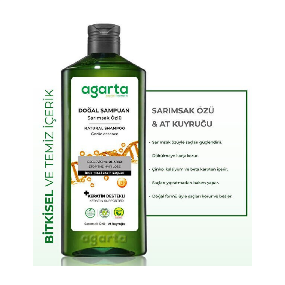 Agarta Sarımsak Özlü-Tuzsuz Şampuan 400 Ml