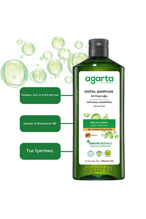 Agarta At Kuyruğu Özlü Tuzsuz Şampuan 400 ml
