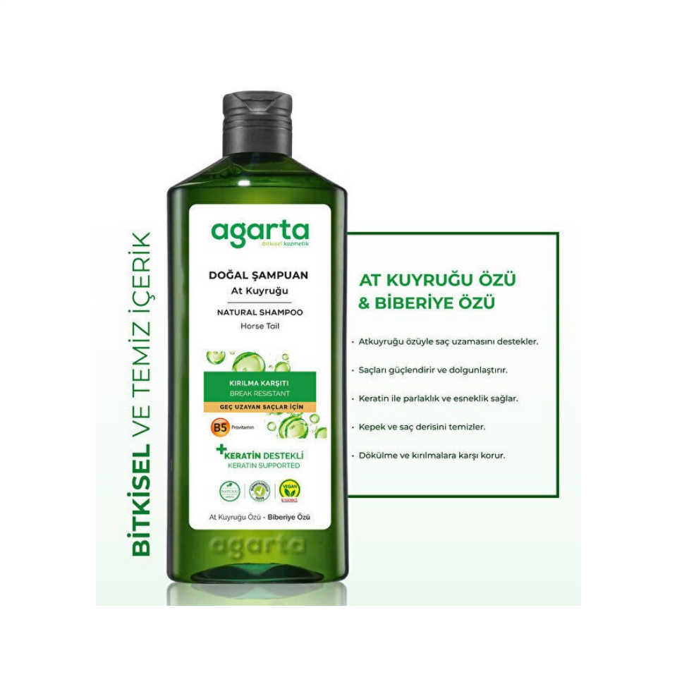 Agarta At Kuyruğu Özlü Tuzsuz Şampuan 400 ml