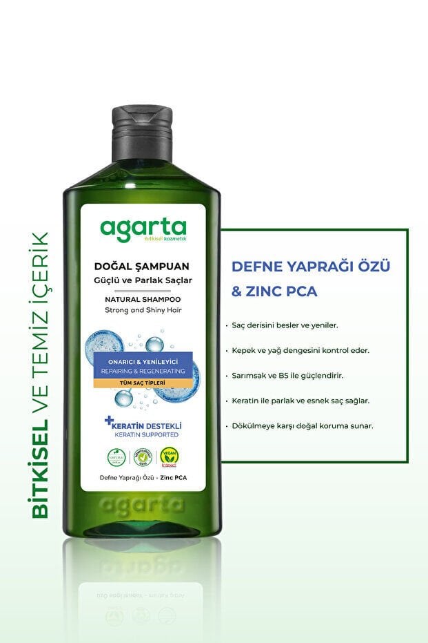 Agarta Güçlü Ve Parlak Saçlar Bitkisel Tuzsuz Şampuan 400 ml