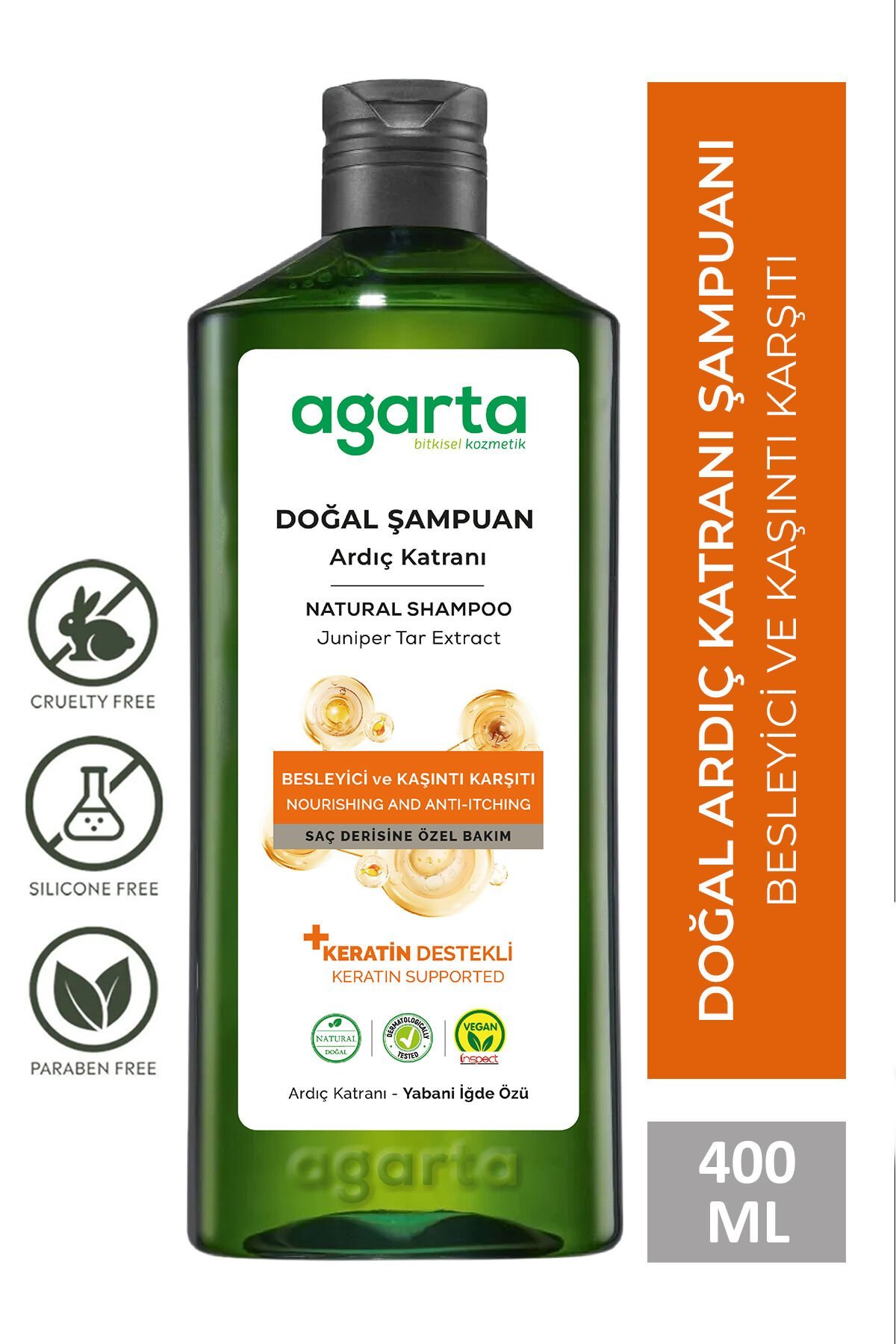 Agarta Ardıç Katranı Ve Keratin Şampuanı - Saç Egzaması-saç Dökülme Kepek Karşıtı 400 Ml