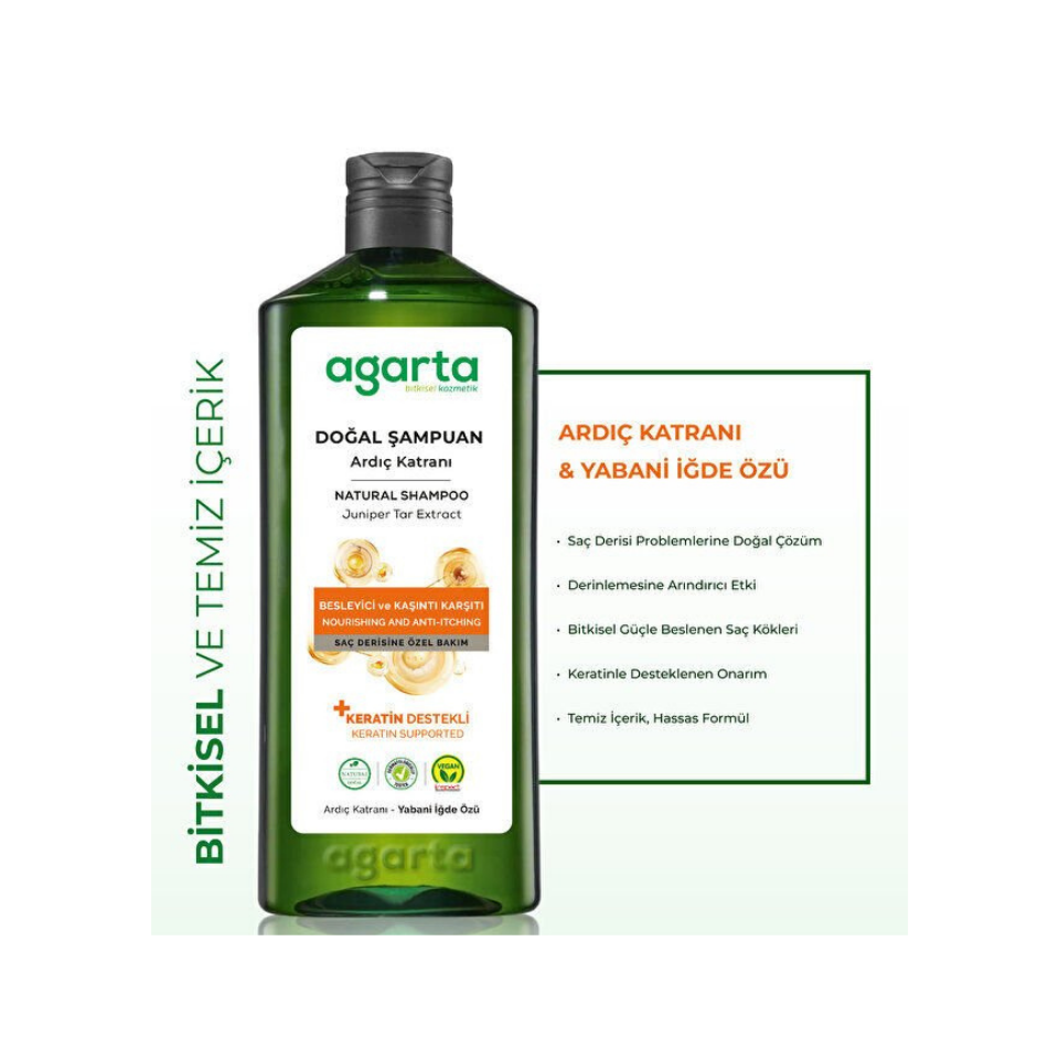 Agarta Ardıç Katranı Saç Egzaması-Dökülme, Kepek Karşıtı Şampuan 400 Ml