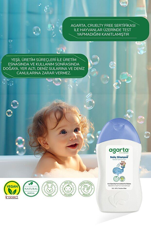Agarta Göz Yakmayan Erkek Bebek Şampuanı 400ML
