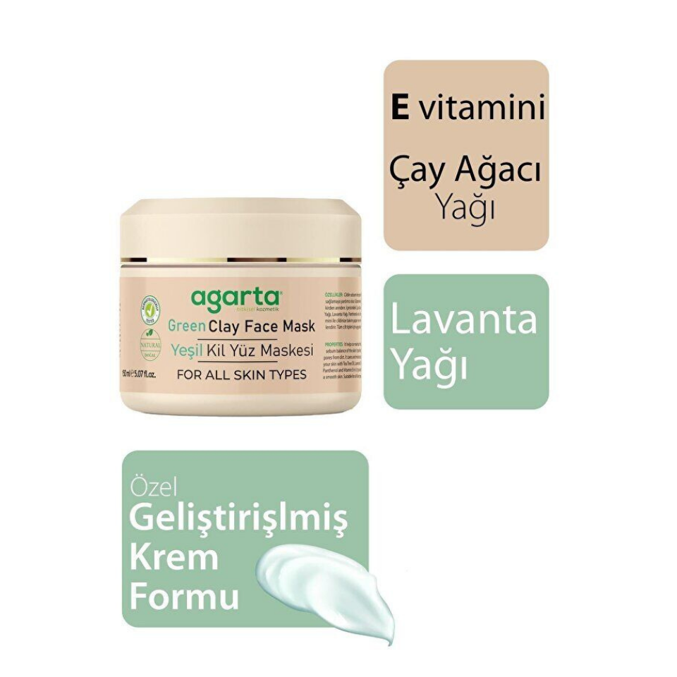 Agarta Doğal Yeşil Kil Maskesi 150 ml