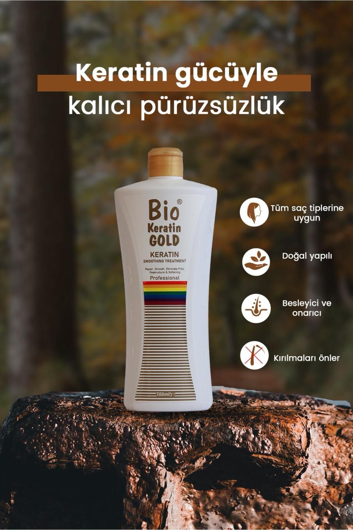 Bio Keratin Gold Gold Brezilya Fönü Keratini 700 ml