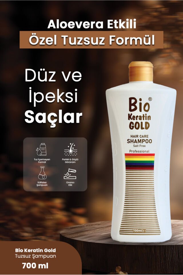 Bio Keratin Gold Bio Tuzsuz Şampuan 700 ml.