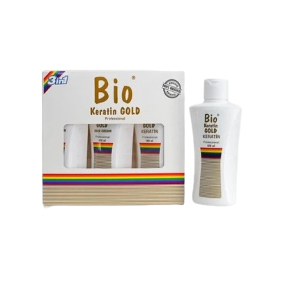Bio Keratin Gold Brezilya Fönü Keratini Mini 3'lü Set 150 ml