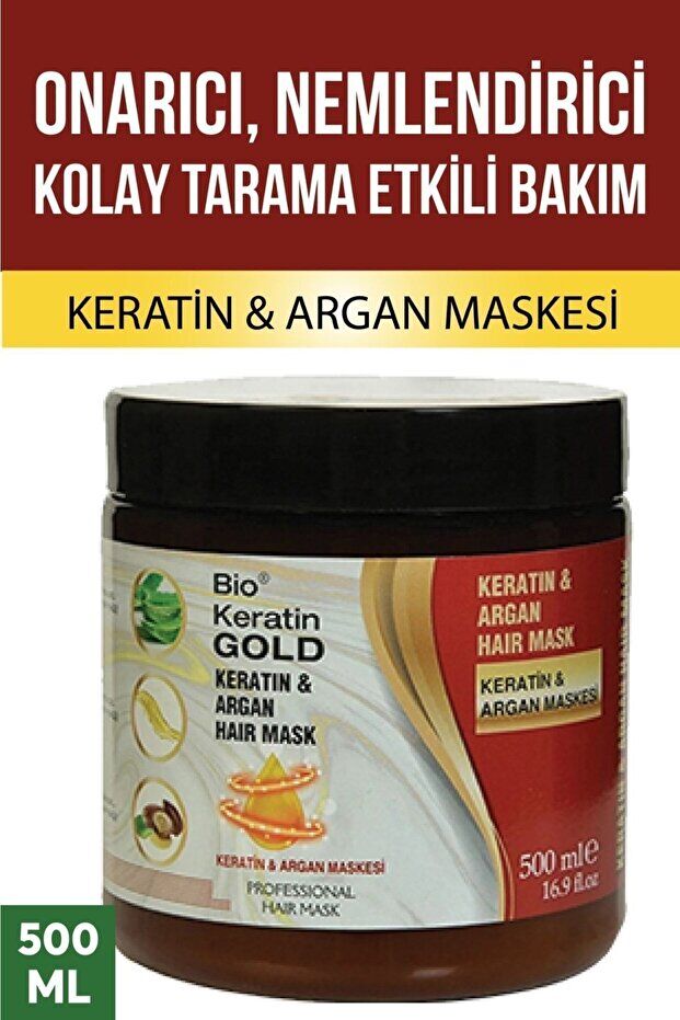 Bio Keratin Gold Argan&Keratin Saç Maskesi 500 Ml