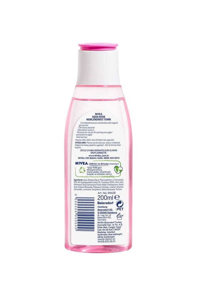 NIVEA Organik Gül Suyu İçeren Nemlendirici Tonik 200 ml