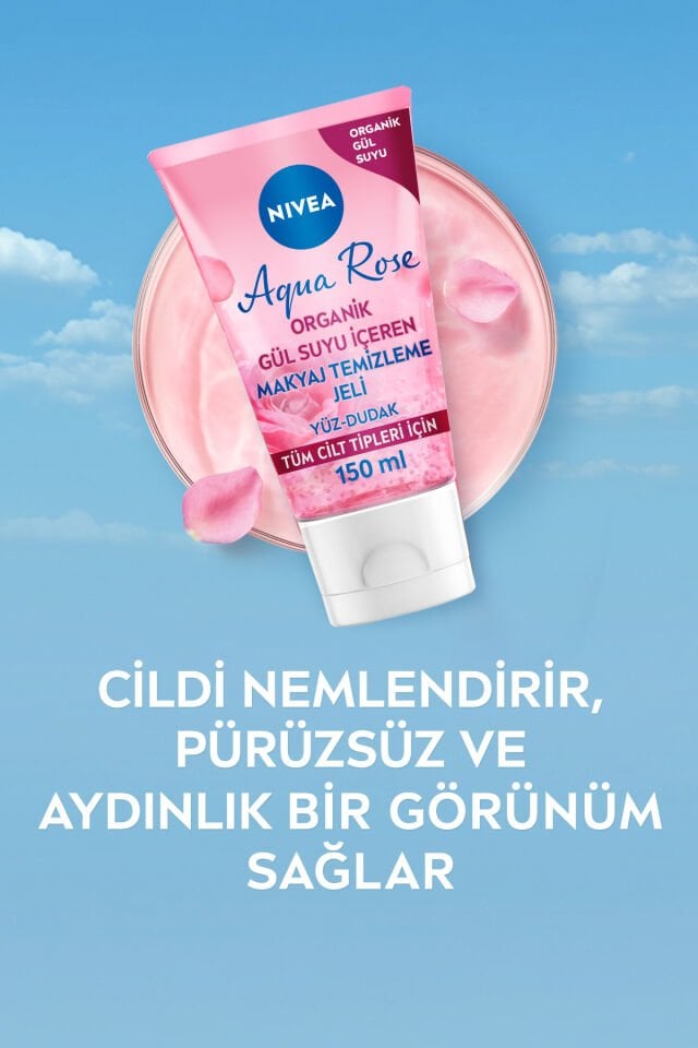 NIVEA Organik Gül Suyu İçeren Makyaj Temizleme Jeli 150ml