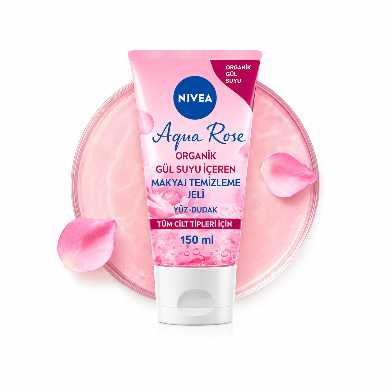 NIVEA Organik Gül Suyu İçeren Makyaj Temizleme Jeli 150ml