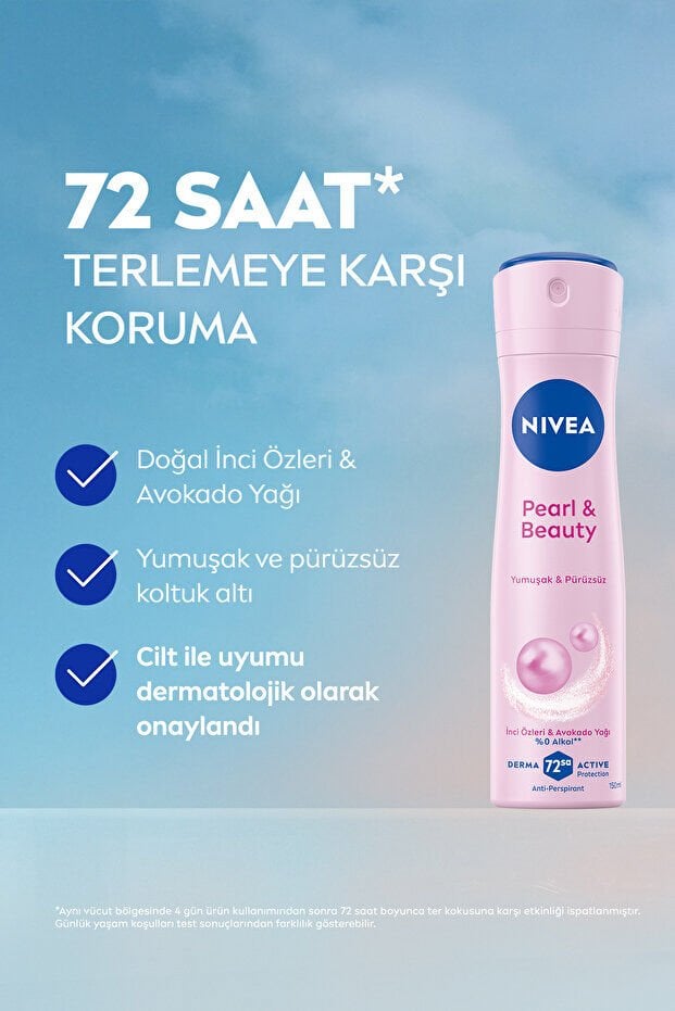 NIVEA Kadın Sprey Deodorant Pearl & Beauty 150ml