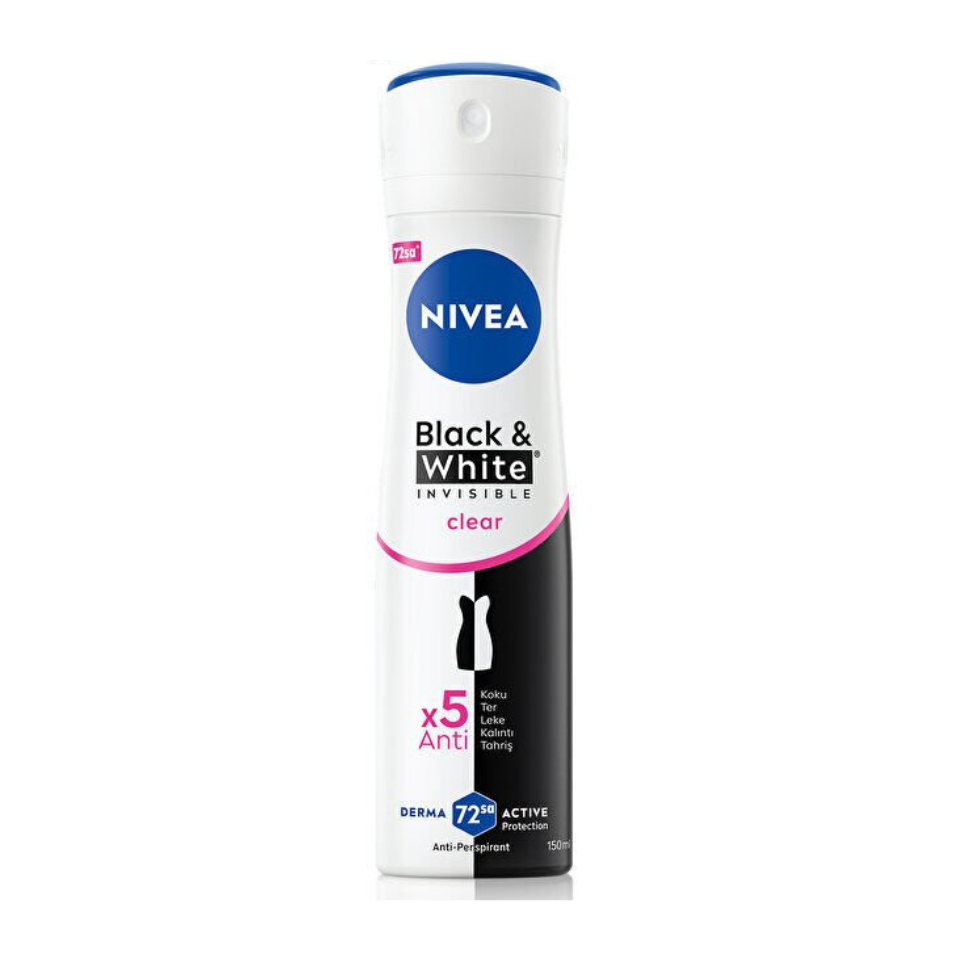 NIVEA Invisible Clear Black White Kadın Deodorant Sprey 150 ml