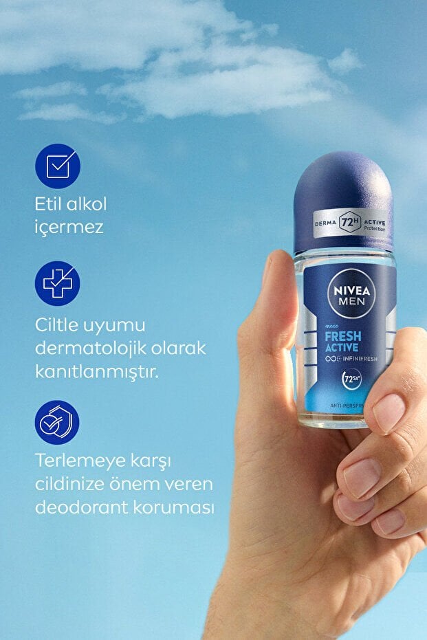 NIVEA MEN Erkek Roll-on Deodorant Fresh Active 50ml