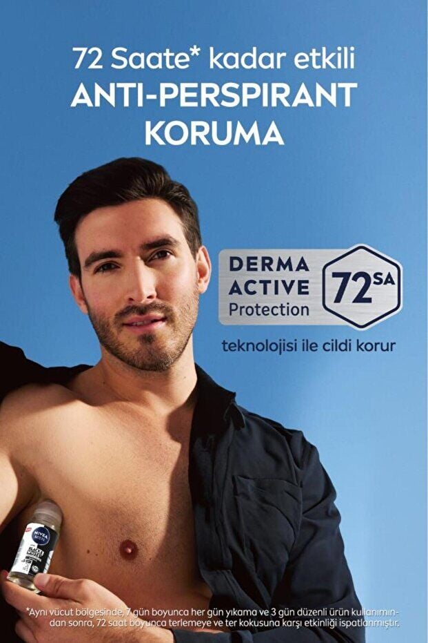 NIVEA MEN Erkek Roll-on Deodorant Black & White 50 ml