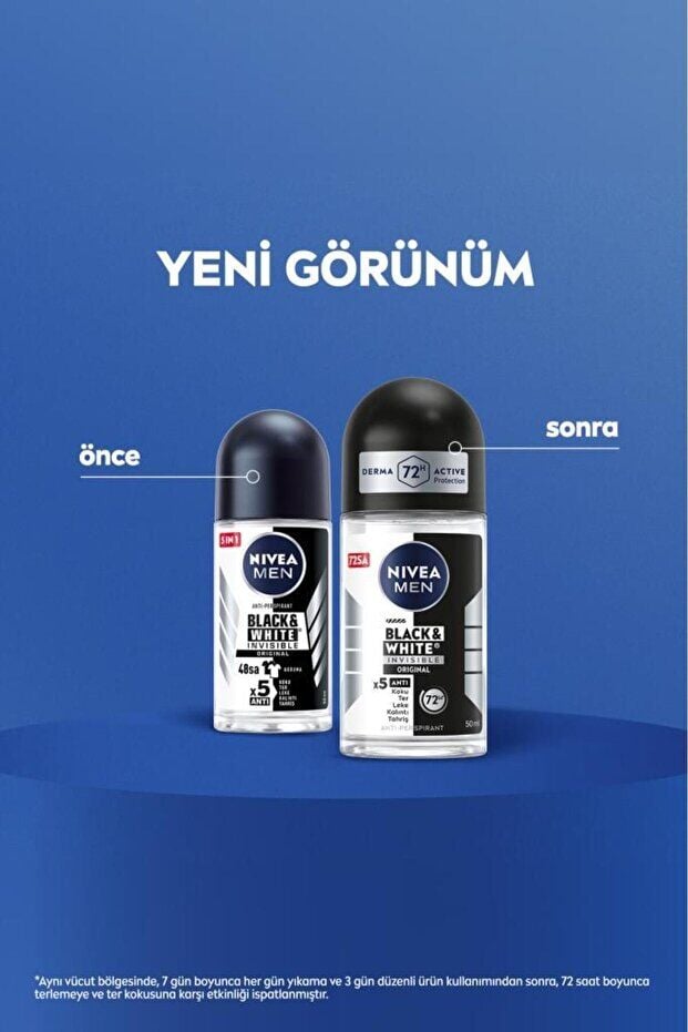 NIVEA MEN Erkek Roll-on Deodorant Black & White 50 ml