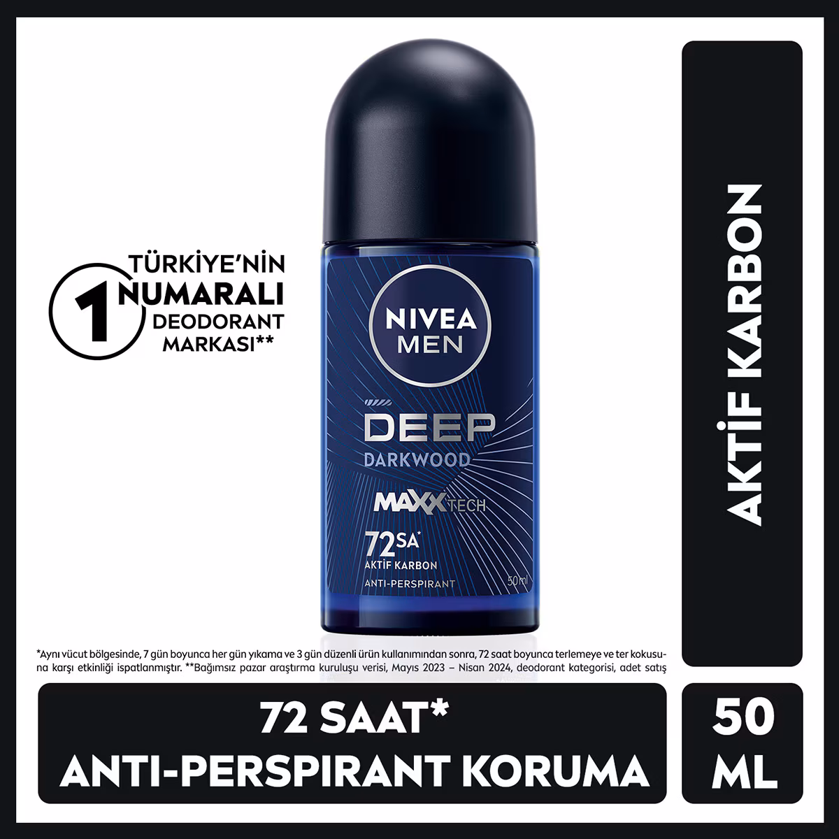 NIVEA Men Erkek Roll-on Deodorant Deep Extreme 50ml