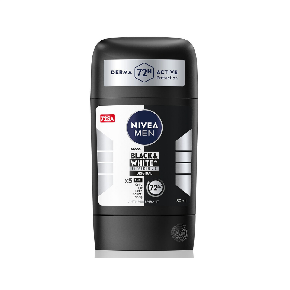 NIVEA MEN Erkek Stick Deodorant Black & White 50 Ml
