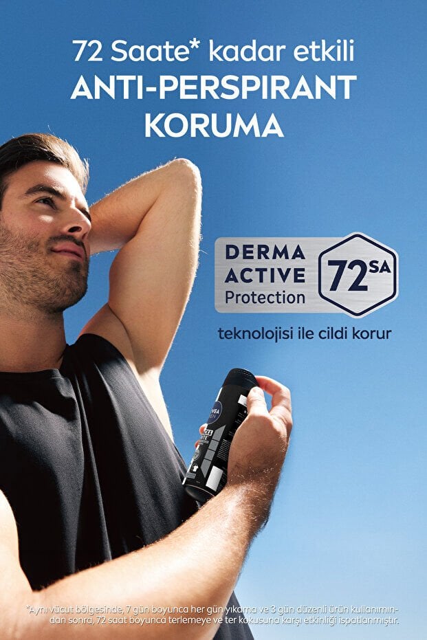 NIVEA MEN Erkek Sprey Deodorant Black & White 150 Ml