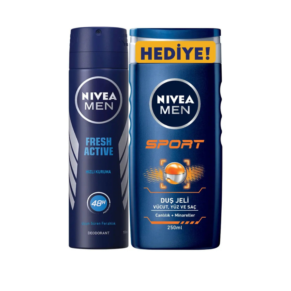 NIVEA Fresh Actıve  Deodorant 150Ml + Sport Duş Jeli 250 Ml