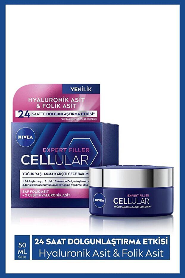 NIVEA Cellular Expert Filler Yoğun Yaşlanma Karşıtı Spf15 Gündüz Ve Gece Bakımı 2'li Krem Seti
