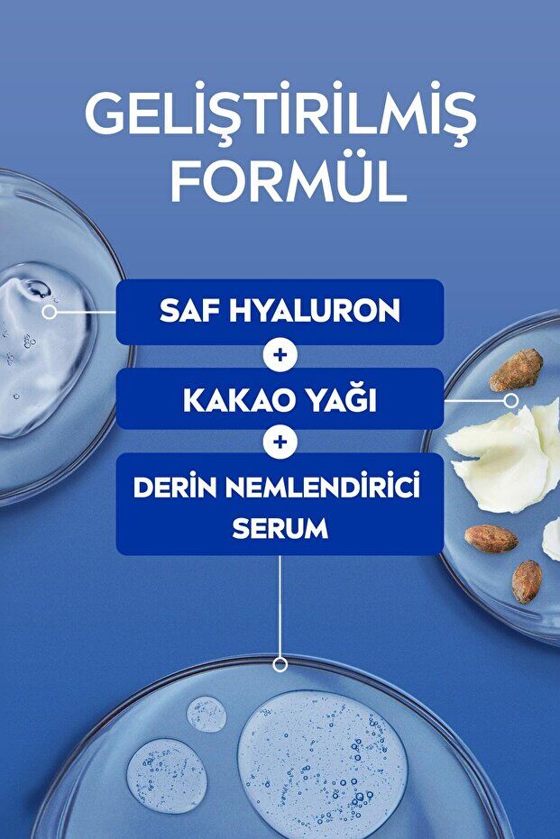 NIVEA Cocoa Butter El Ve Vücut Bakım Kremi 400ml, Kuru Ciltler için 72 Saat Nemlendirici, Saf Hyaluron
