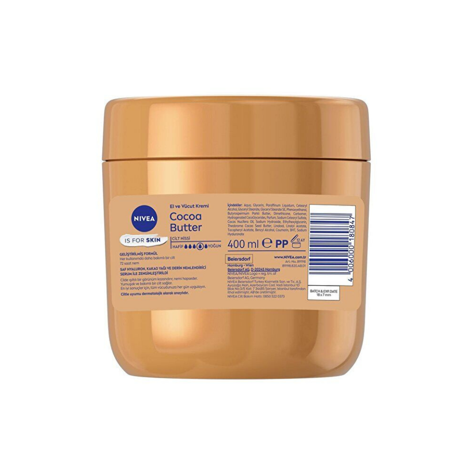 NIVEA Cocoa Butter El Ve Vücut Bakım Kremi 400ml