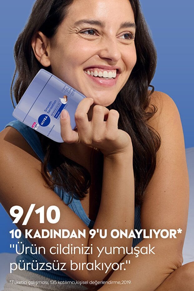 NIVEA Smooth Sensation El ve Vücut Bakım Kremi 400ml, Kuru Ciltler İçin 48 Saat Nemlendirici