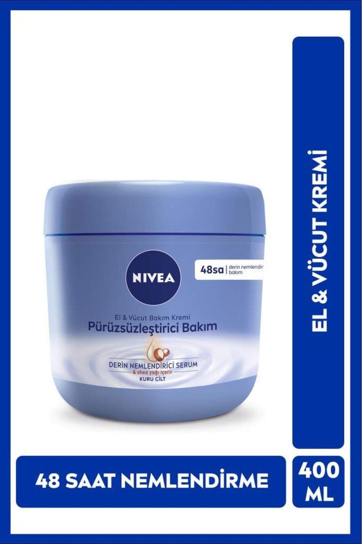 NIVEA Yapışkan His Vermeyen Pürüzsüzleştirici Nemlendirici El Ve Vücut Bakım Kremi 400 ml