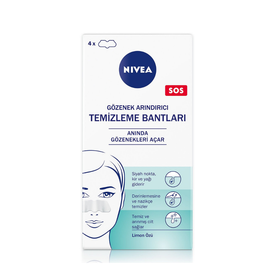 NIVEA Siyah Nokta ve Gözenek Arındırıcı Burun Bandı 4 Adet
