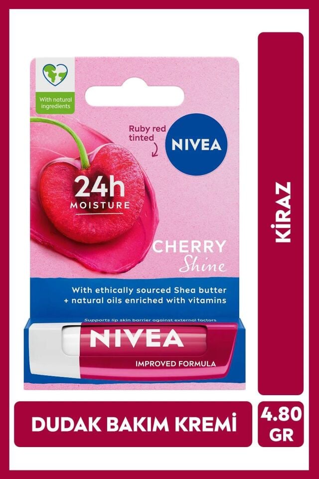 NIVEA Dudak Bakım Kremi ve Parlatıcısı Kiraz 4,8g