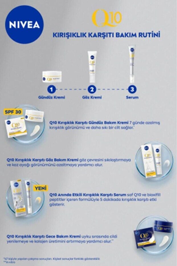 NIVEA Q10 Anında Etkili Kırışıklık Karşıtı Serum 15ml