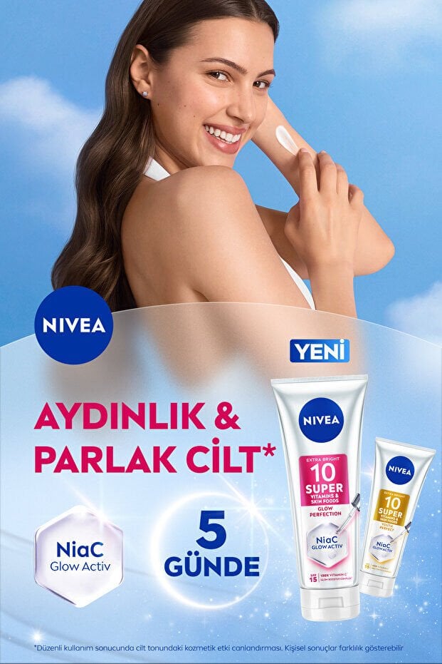 NIVEA Super10 Serum Etkili Vücut Losyonu SPF15 170 ml,Aydınlatıcı,Sıkılaştırıcı,Nemlendirici,C Vitamini