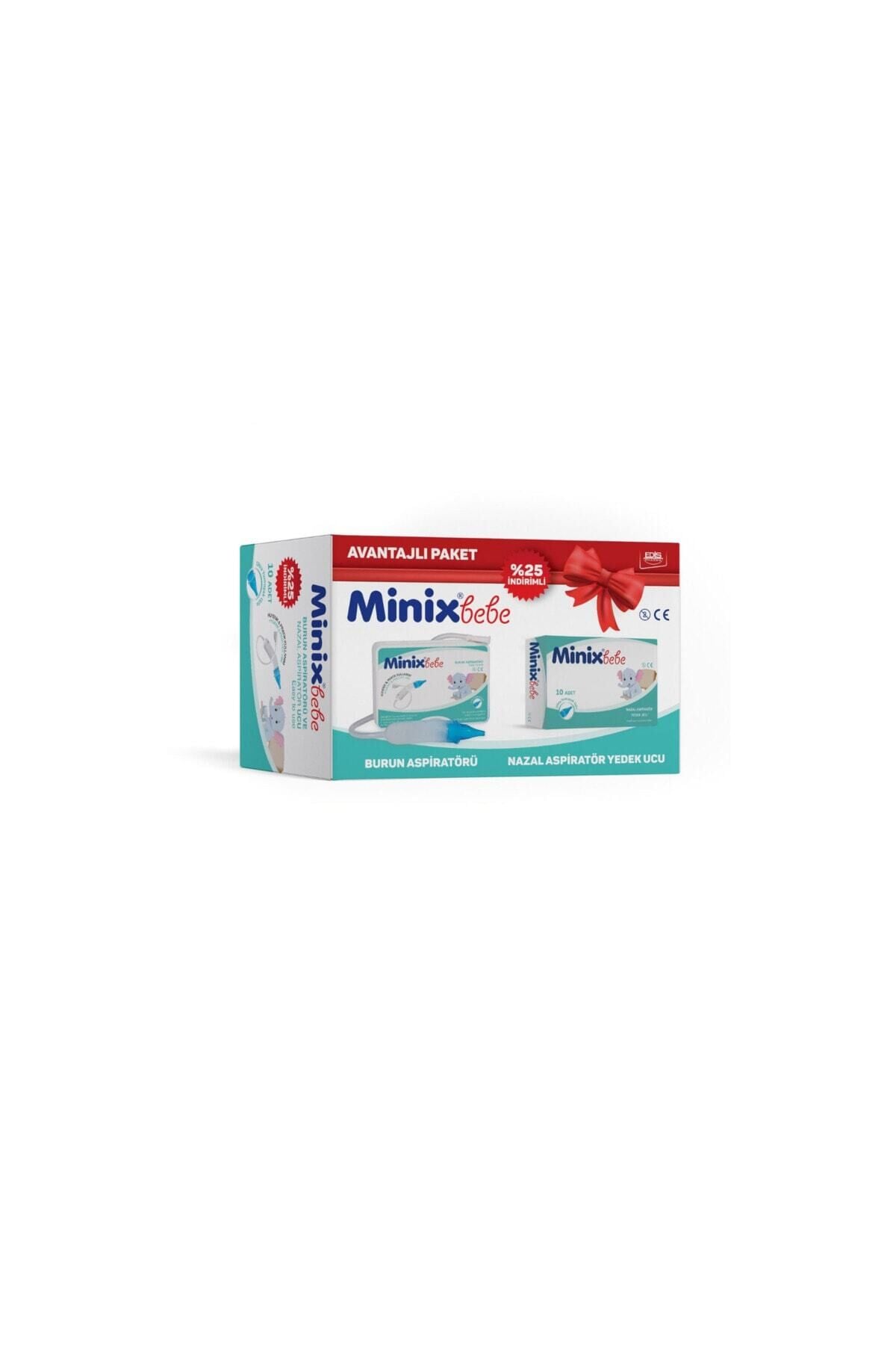 Minix Bebe Yumuşak Uçlu Aspiratör ve Yedek Ucu 10 Adet
