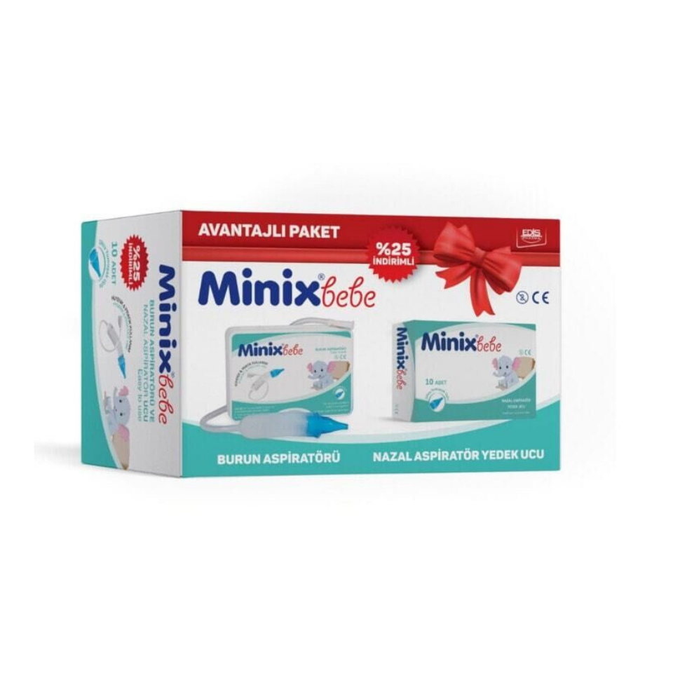 Minix Bebe Yumuşak Uçlu Aspiratör ve Yedek Ucu 10 Adet