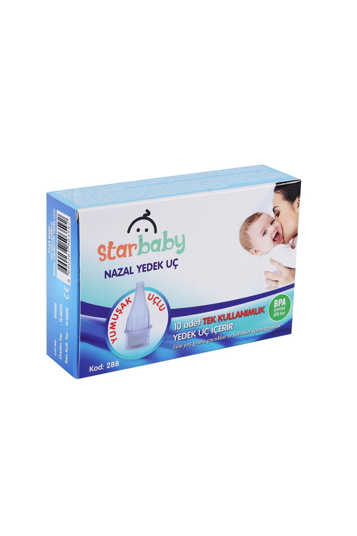 Star Baby Nazal Burun Aspiratörü Yedek Uç 10'lu Ultra Yumuşak Uçlu