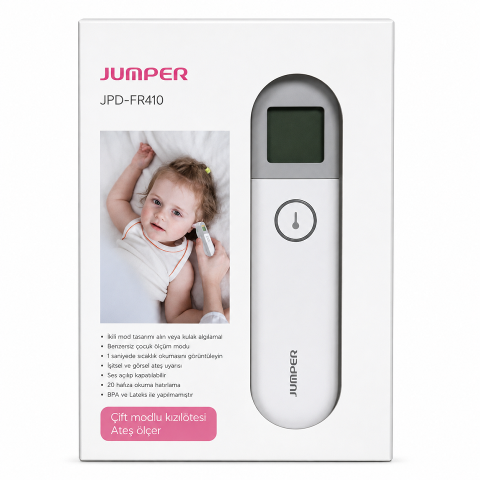 Jumper Temassız Ateş Ölçer Jpd-fr410 Beyaz-Gri