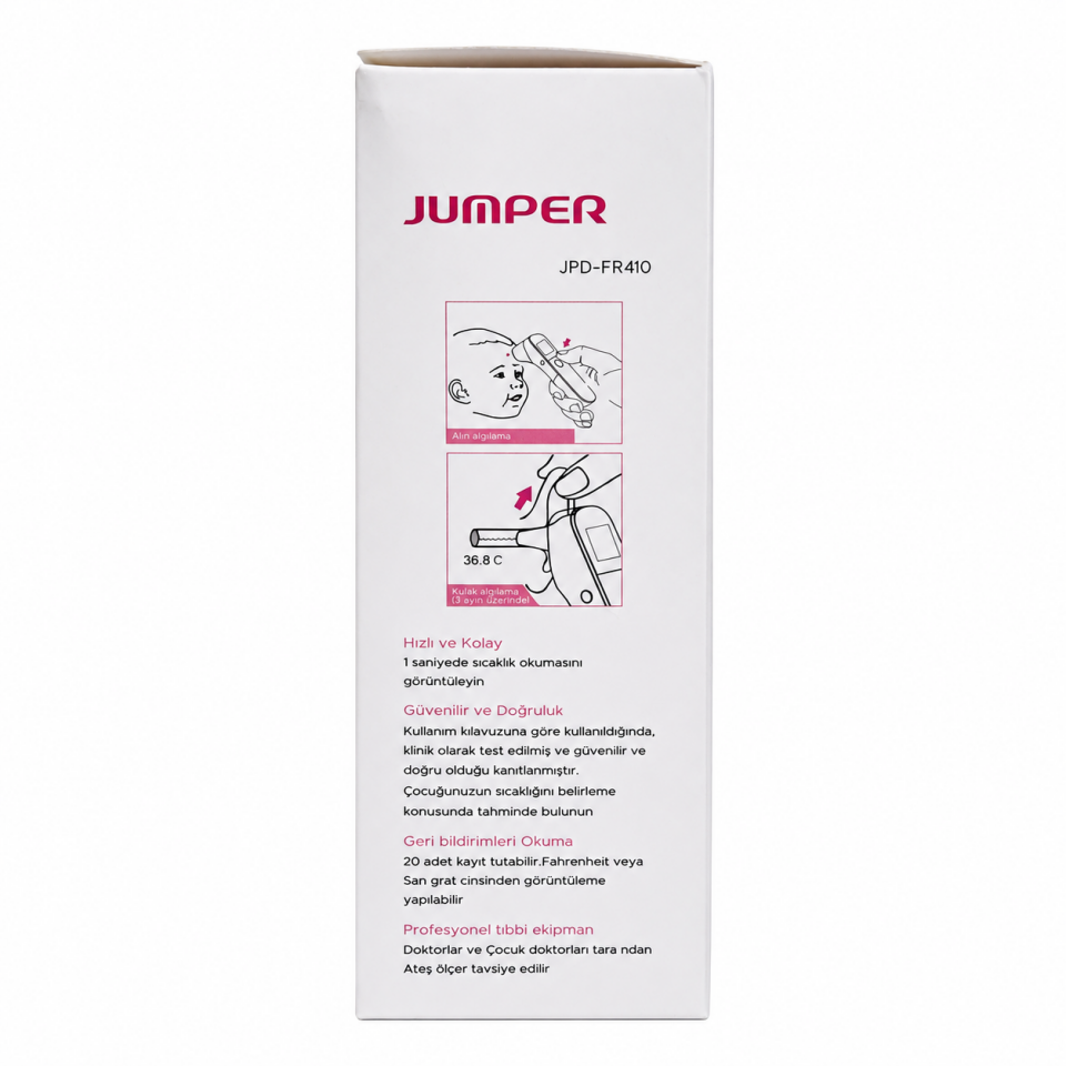 Jumper Temassız Ateş Ölçer Jpd-fr410 Beyaz-Gri