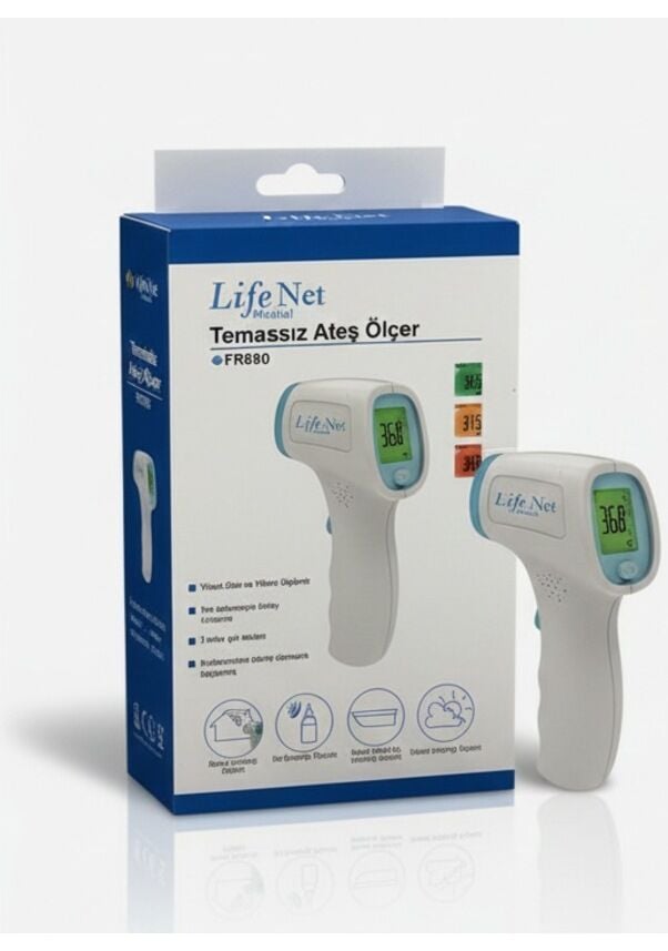 Life Net FR880 Vücut Ve Alından Termometre Kızıl Ötesi Temassız Ateş Ölçer