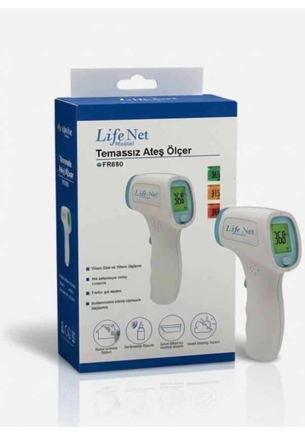 Life Net FR880 Vücut Ve Alından Termometre Kızıl Ötesi Temassız Ateş Ölçer