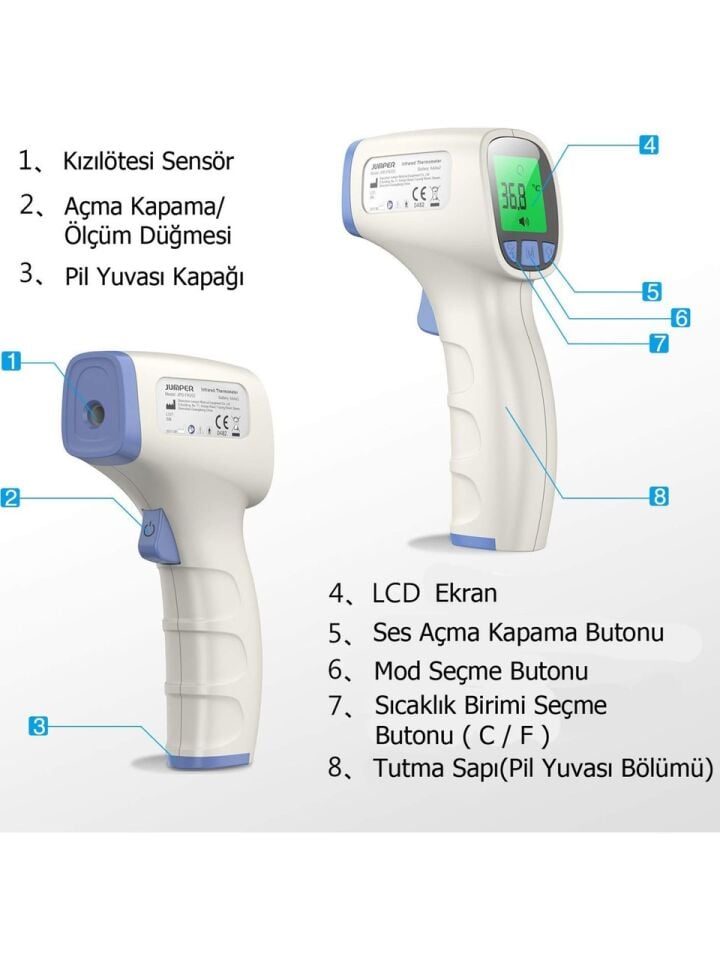 Jumper Temassız Ateş Ölçer Alından Mavi Jpd- Fr202