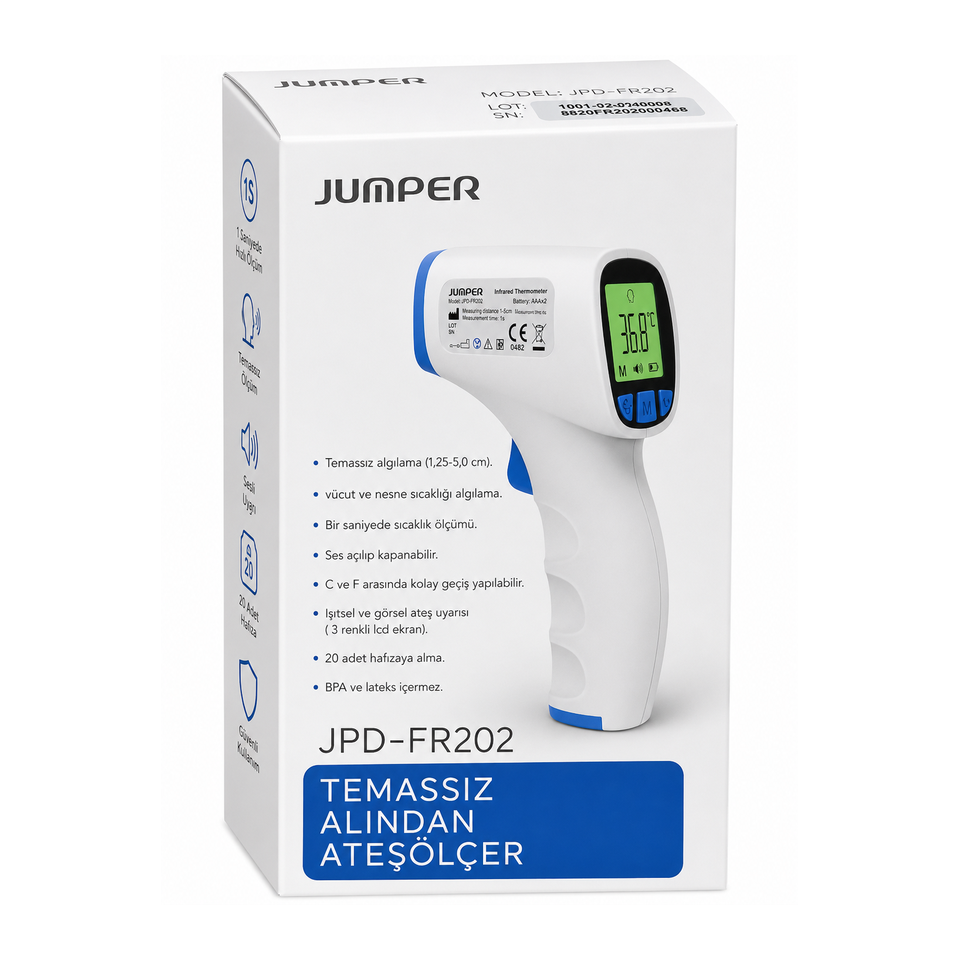 Jumper Temassız Ateş Ölçer Alından Mavi Jpd- Fr202