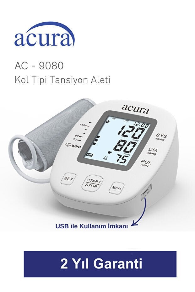 Acura Ac-9080 Işıklı Ekranlı Koldan Tansiyon Aleti